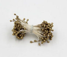 Cargar imagen en el visor de la galería, 100pcs/Lot Artificial Flowers Stamens Pearl Flower Stamen Floral Stamen for Cake Mini Rose Wedding Decoration Artificial Flowers