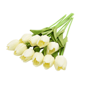 10PCS Tulip Artificial Flower Real Touch Artificial Bouquet Fake Flower for Wedding Decoration Flowers Home Garen Decor