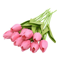 Cargar imagen en el visor de la galería, 10PCS Tulip Artificial Flower Real Touch Artificial Bouquet Fake Flower for Wedding Decoration Flowers Home Garen Decor
