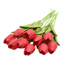 Cargar imagen en el visor de la galería, 10PCS Tulip Artificial Flower Real Touch Artificial Bouquet Fake Flower for Wedding Decoration Flowers Home Garen Decor
