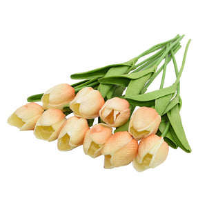 10PCS Tulip Artificial Flower Real Touch Artificial Bouquet Fake Flower for Wedding Decoration Flowers Home Garen Decor