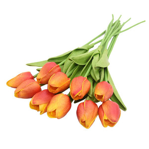 10PCS Tulip Artificial Flower Real Touch Artificial Bouquet Fake Flower for Wedding Decoration Flowers Home Garen Decor