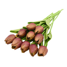 Cargar imagen en el visor de la galería, 10PCS Tulip Artificial Flower Real Touch Artificial Bouquet Fake Flower for Wedding Decoration Flowers Home Garen Decor
